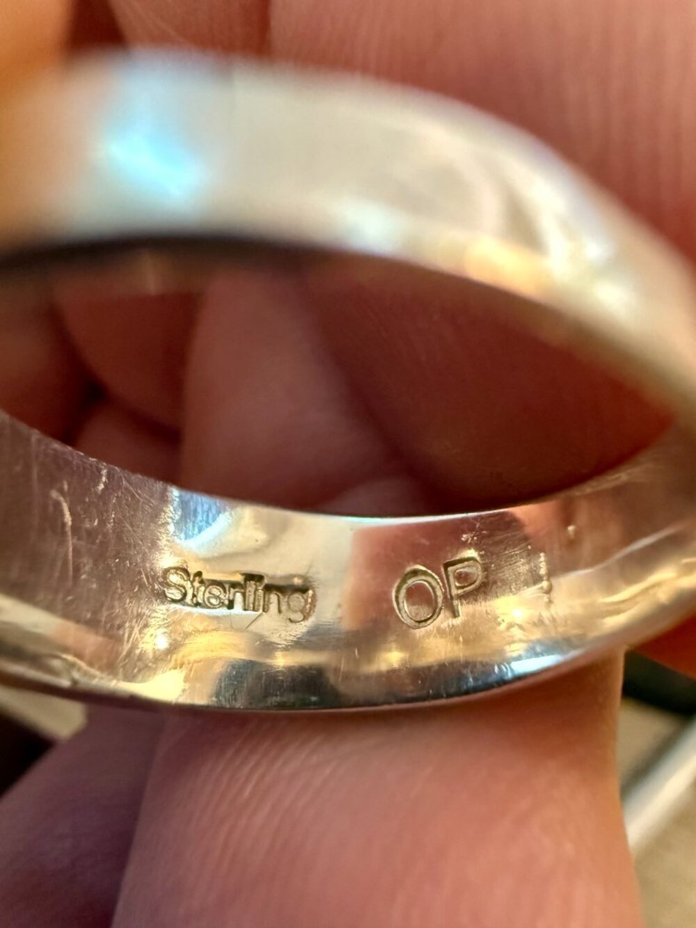 Native Inlay sterling silver ring - Picture 4 of 6